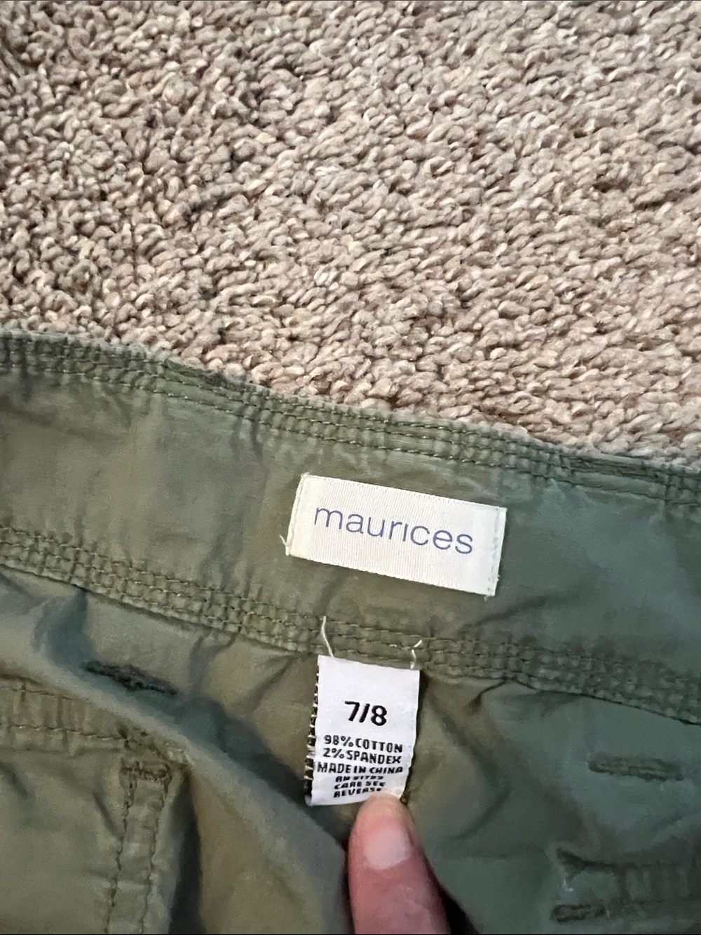 Maurices Olive Green Cargo Pants with Patch Details - Picture 2 of 8
